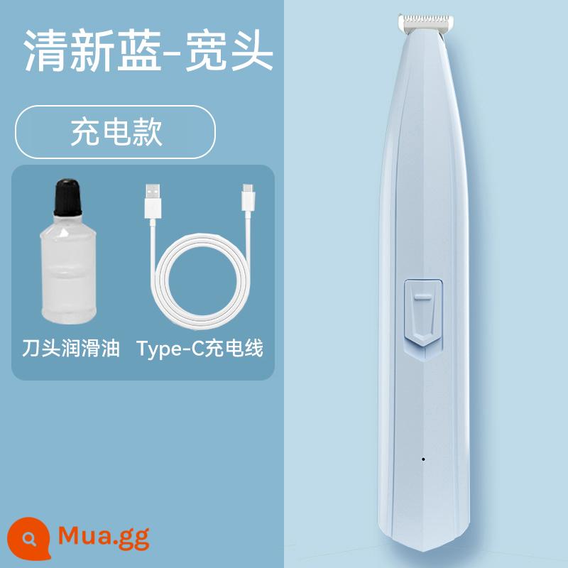 Máy Cạo Lông Chân Cho Thú Cưng Chó Mèo Máy Cạo Râu Đặc Biệt Fader Electric Clipper Electric Câm Cat Claw Móng Chân Hiện Vật - [Mẫu sạc-Đầu rộng] Màu xanh tươi