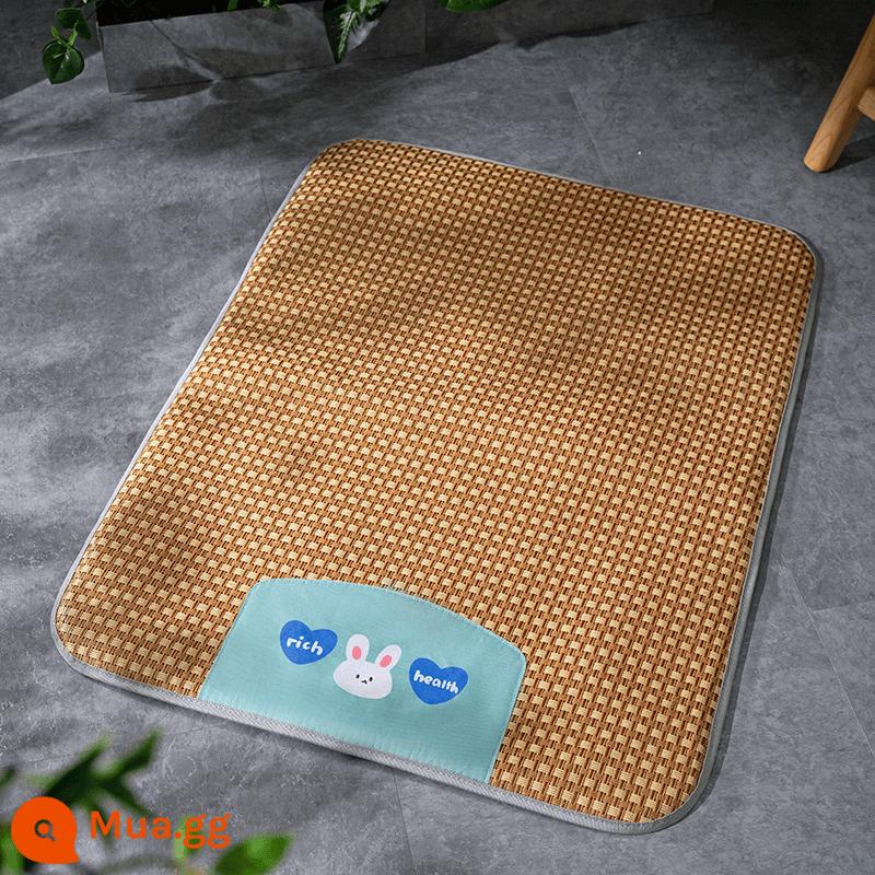 [Miễn phí vận chuyển] Pet Ice Mat Dog Mat Dog Cat Mat Ngủ Cũi Ngủ Thảm mùa hè Thảm mùa hè - Mẫu cơ bản thỏ xanh (thảm đơn)