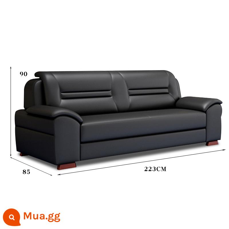 Văn phòng da nghi ngờ hiện đại ba người dùng bàn cà phê phòng tiếp tân phòng ngủ sofa Ăn ghế sofa - Xipi 3 người-Không có gỗ hồng sắc đen