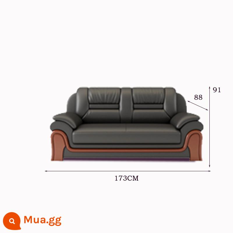 Văn phòng da nghi ngờ hiện đại ba người dùng bàn cà phê phòng tiếp tân phòng ngủ sofa Ăn ghế sofa - Xipi cao cấp 2 người màu đen