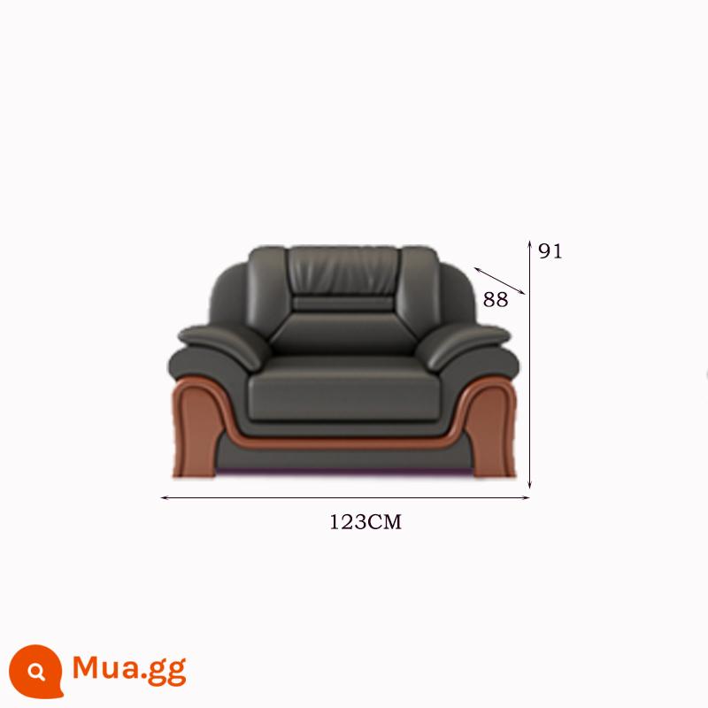 Văn phòng da nghi ngờ hiện đại ba người dùng bàn cà phê phòng tiếp tân phòng ngủ sofa Ăn ghế sofa - Xipi Đen 1 Người Cao Cấp