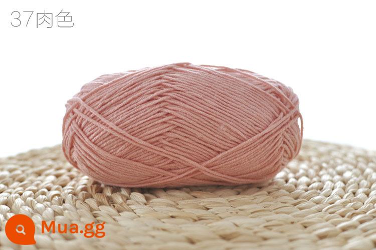 Xue Feier búp bê dễ thương 4 sợi sữa sợi cotton handmade DIY dệt kim móc búp bê sợi cotton bé len bóng bé - Màu sen 37