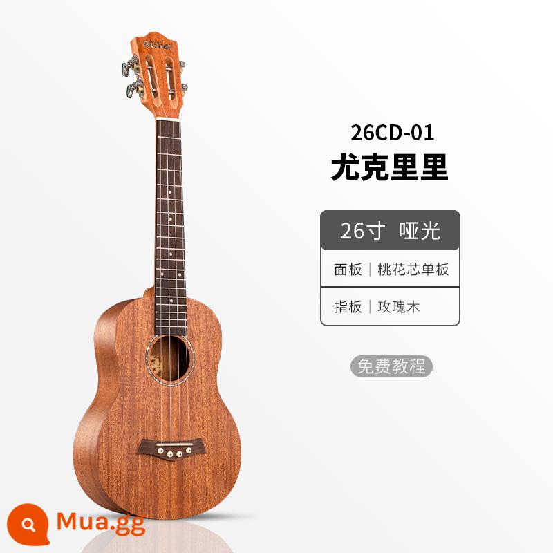 Đàn Ukulele bé gái mới bắt đầu bảng đơn nhập cảnh trẻ em người lớn đàn guitar nhỏ 23 inch đàn Ukulele nam sinh viên - 26 inch H21 màu gỗ + full phụ kiện + túi đựng đàn