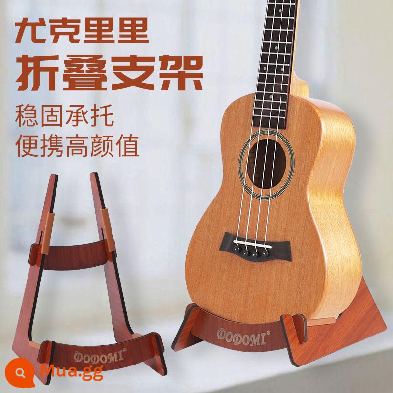 Đàn Guitar Kệ Gỗ Chắc Chắn Sàn Đứng Bass Đứng Đàn Ukulele Đứng Có Thể Tháo Rời Hình Chữ L Mang Theo - [Giá đỡ bằng gỗ hình chữ L bằng gỗ gụ có thể tháo rời] Đàn violin Ukulele