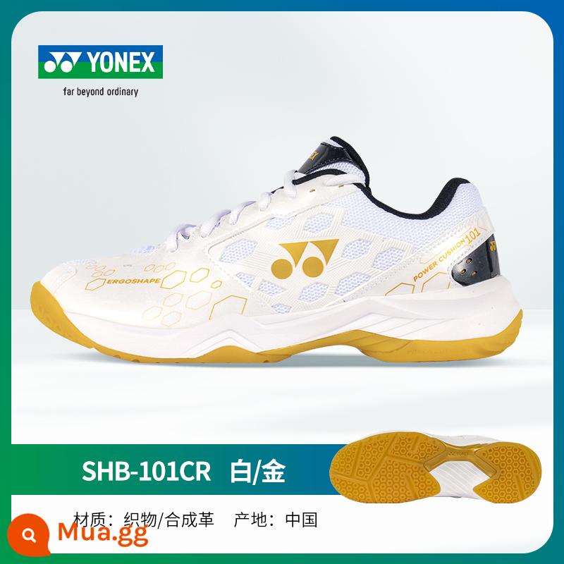 Giày cầu lông nữ chính hãng YONEX Giày cầu lông Yonex giày nữ giày thể thao yy thoáng khí chống trượt - 101CR trắng/vàng