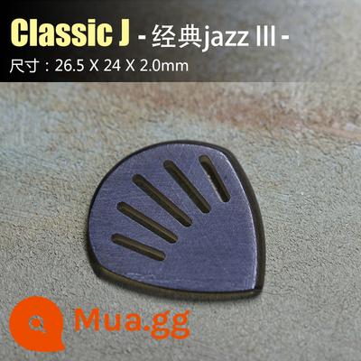 GEARXXX mới KAMEN PICK guitar điện bass mái chèo chuyên nghiệp được đánh bóng bằng tay chống trơn trượt chống mài mòn - Cổ điển J (jazz cổ điển) 2.0mm