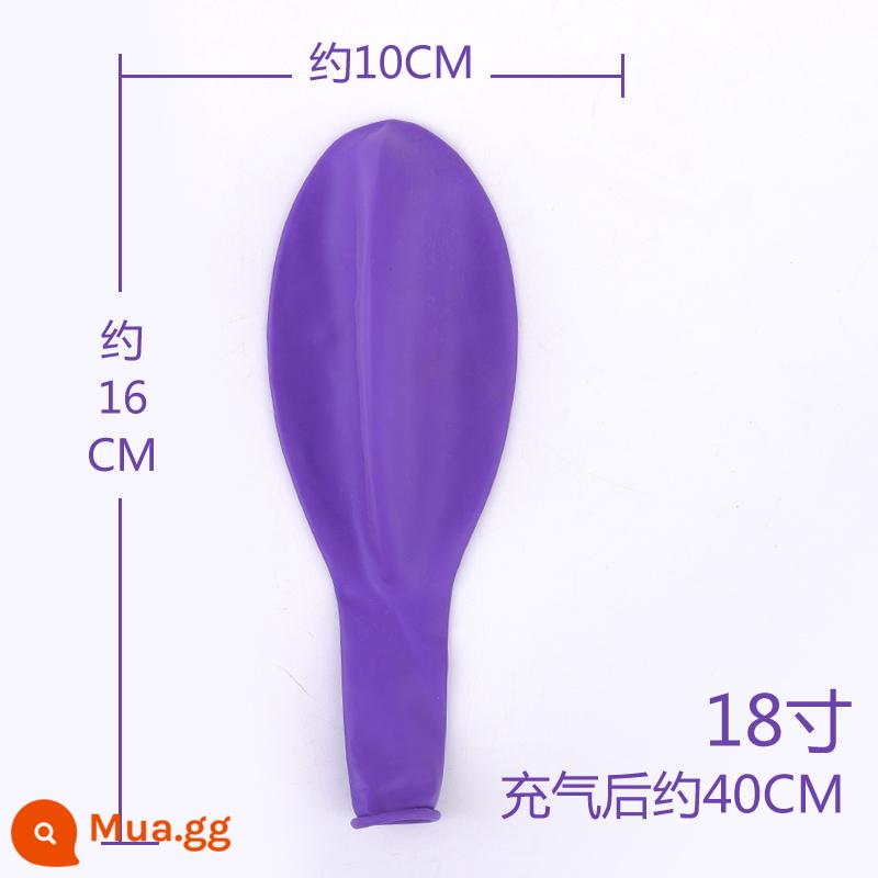 Dày 36 Inch Bóng Lớn Cực Lớn Nổ Bóng Cho Trẻ Em Chống Cháy Nổ Bóng Cao Su Đồ Chơi Trang Trí - 10 miếng màu tím 18 inch (máy bơm không khí)