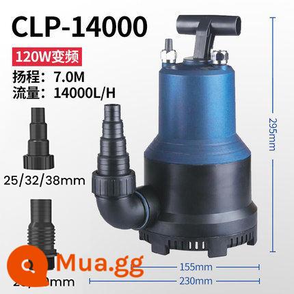 Sensen Bơm biến tần theo chiều dọc Koi Fish Pound Pool Bop Bottom Supmersible Pump Vòng lặp Rockery Loop - Chuyển đổi tần số 120 watt (tốc độ dòng chảy 14.000 lít mỗi giờ/đầu 7 mét)