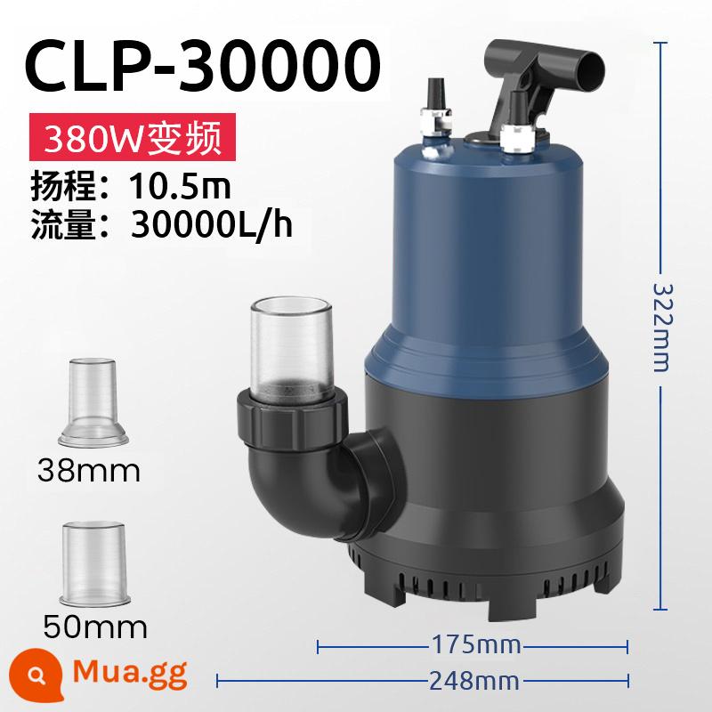 Sensen Bơm biến tần theo chiều dọc Koi Fish Pound Pool Bop Bottom Supmersible Pump Vòng lặp Rockery Loop - Tốc độ dòng tần số thay đổi 380 watt: 30.000 lít mỗi giờ/cột nước cao 10,5 mét)