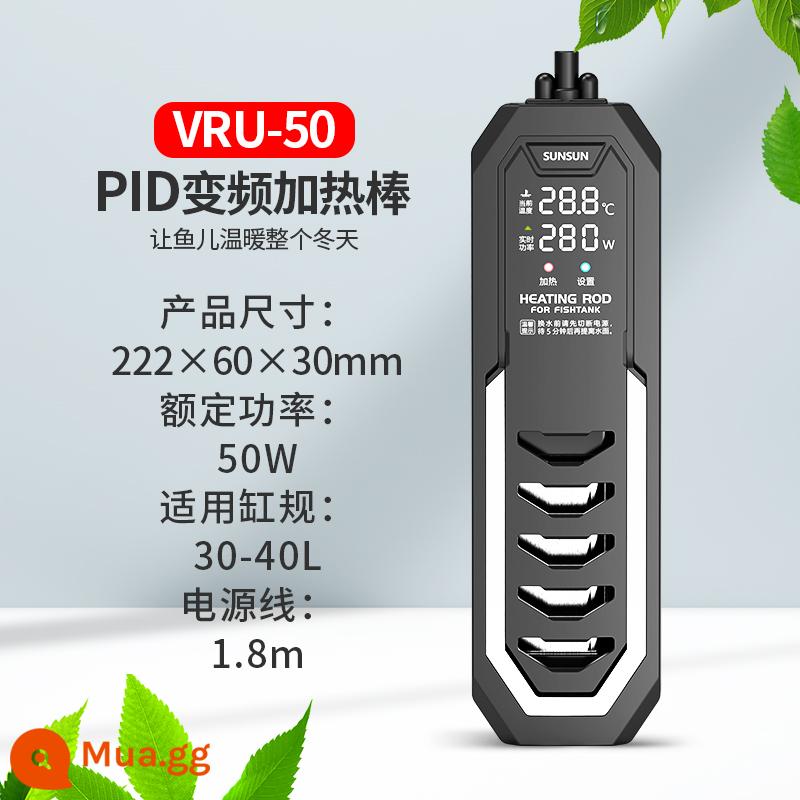 Sensen Rồng Đỏ Trụ Thanh Sưởi Tự Động Nhiệt Độ Không Đổi Tiết Kiệm Điện Thanh Sưởi Hồ Cá Nóng Chuyển Đổi Tần Số Màn Hình Hiển Thị Kỹ Thuật Số 1000W - (Thế hệ thứ hai an toàn hơn) Màn hình kỹ thuật số thời gian thực chuyển đổi tần số 50W (áp dụng cho xi lanh 30-40L) chiều dài dòng 1,8m