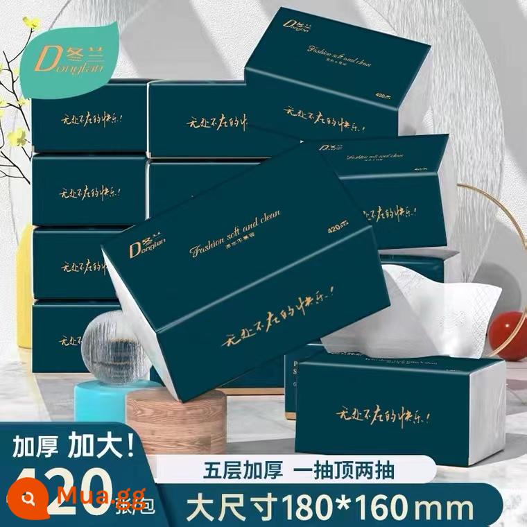 420 tờ giấy vệ sinh rút 40 gói khăn giấy hộ gia đình cỡ lớn hộp nguyên hộp khăn giấy lau mặt giấy khăn ăn giấy vệ sinh giá bình dân - Chất lượng thương hiệu lớn: 12 gói