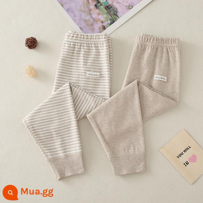 Nhật Bản 2 gói quần vệ sinh trẻ em cotton bé trai và bé gái quần bên trong cotton nguyên chất quần dài ấm áp quần len cotton cho bé - Con lạc đà