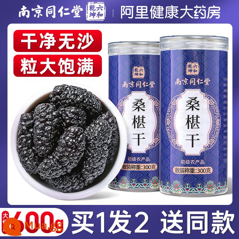 Trái cây khô dâu tằm Nam Kinh Tongrentang 500g dâu đen đặc biệt cửa hàng hàng đầu chính thức loại trà Tân Cương không rửa không cát - Gói dâu tằm khô nâng cấp [mua 1 tặng 1]