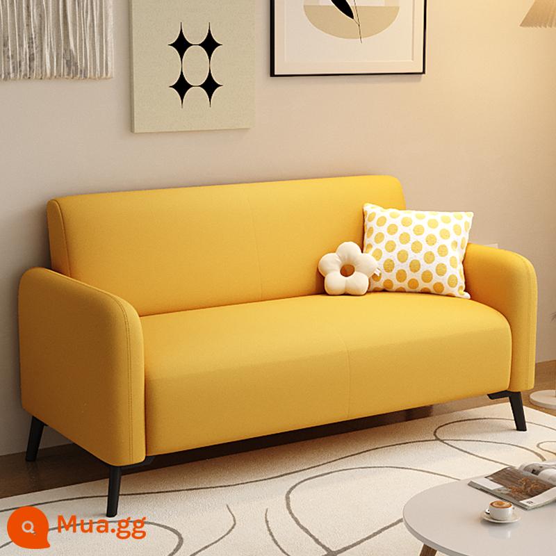 Sofa phòng khách căn hộ nhỏ nhà cho thuê phòng ngủ căn hộ phòng ban công vải đơn giản sofa lười đơn và đôi - Màu vàng [kiểu bọt biển]