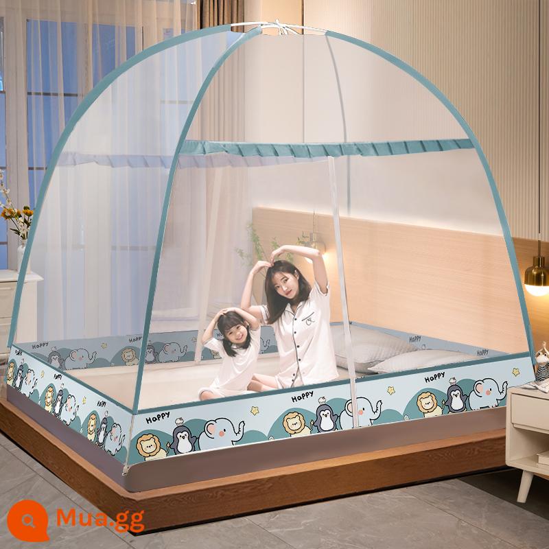 2023 new yurt muỗi mùng nhà lắp đặt miễn phí gấp mùng ký túc xá sinh viên chống rơi trẻ em gấp chống muỗi - Zoo [Được nâng cấp vào năm 2023, mẫu mới được mở rộng và mở rộng - Loại A không chứa formaldehyde]