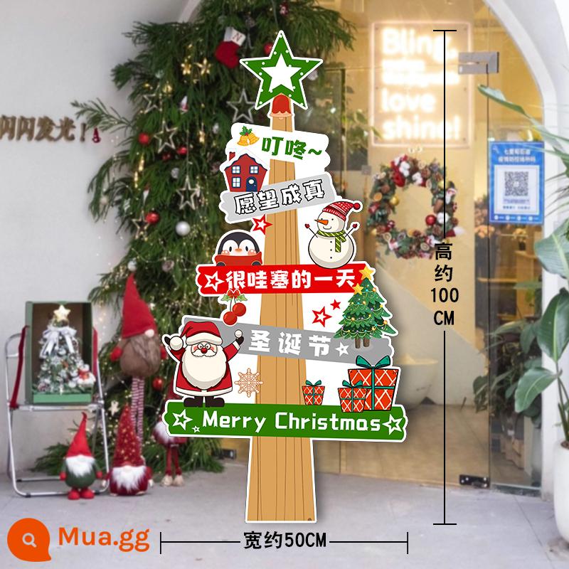 Không khí Giáng sinh trang trí Cây thông Noel trưng bày bảng KT trang trí Năm Mới cảnh bố trí đồ trang trí cửa sổ đạo cụ - Đồ trang trí biển hiệu đường phố Giáng sinh B⭐Tùy chỉnh miễn phí