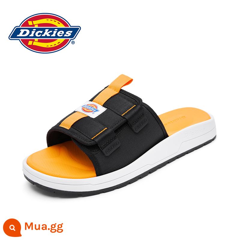 Dép đi trong nhà Dickies dành cho nam mang cảm giác đi cứt vào mùa hè, đế mềm chống trượt, dép xăng đan thể thao nam chống mài mòn, kiểu dáng thông thường dành cho nam - cam đen