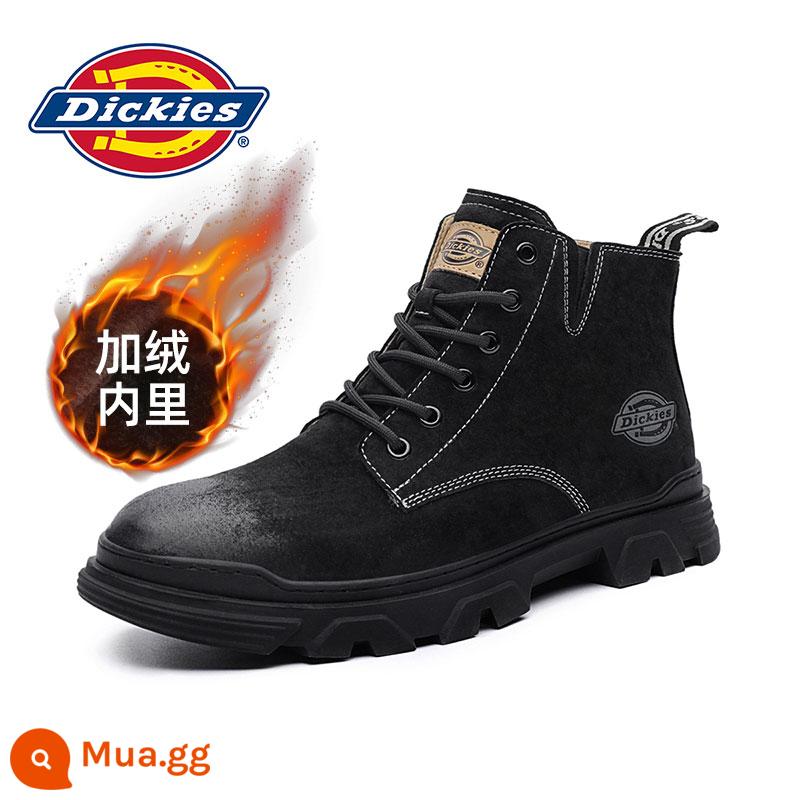 Giày bốt nam Dickies Martin giày cao nam mùa xuân giày nam mùa xuân và mùa thu giày thường nam giày thủy triều giày bốt nam ống giữa - S74M đen [nhung]