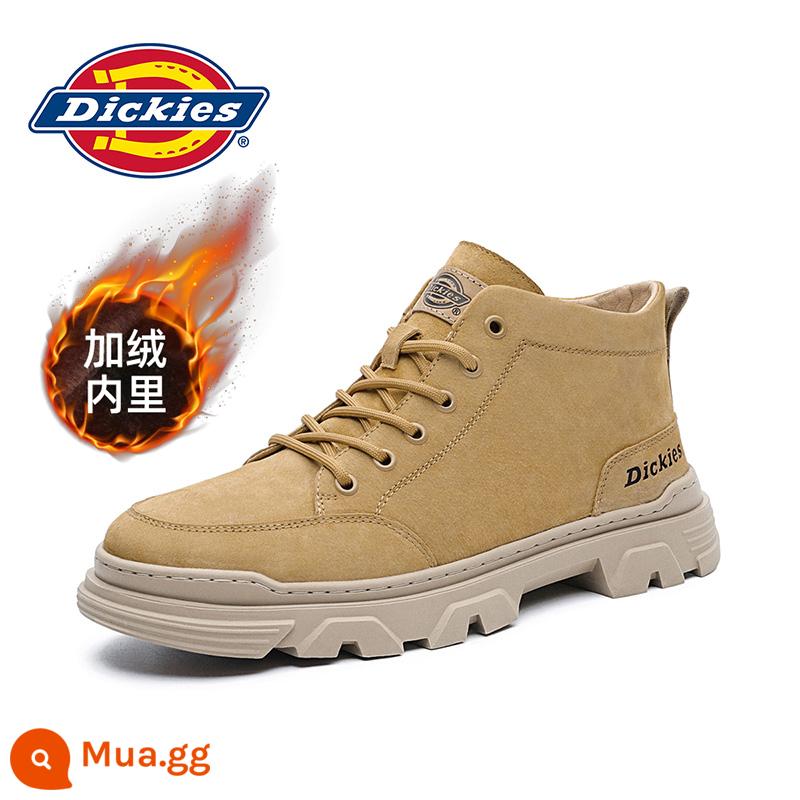 Giày bốt nam Dickies Martin giày cao nam mùa xuân giày nam mùa xuân và mùa thu giày thường nam giày thủy triều giày bốt nam ống giữa - nâu nhạt [nhung]