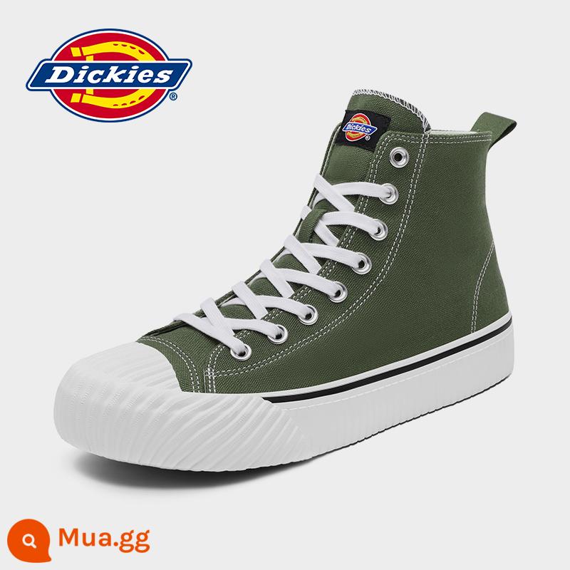 Dickies Giày Vải Nam Ống Cao Mùa Xuân 2023 Giày Nam Xu Hướng Tất Cả Trận Đấu Giày Vải Nam giày Thường - quân đội xanh