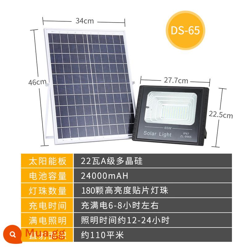 Đôi Xanh Năng Lượng Mặt Trời Đèn Sân Vườn Ngoài Trời Hộ Gia Đình Siêu Sáng Công Suất Cao 120W Đèn Chiếu Vùng Nông Thôn Mới Đèn Đường Năng Lượng Mặt Trời - DS-65