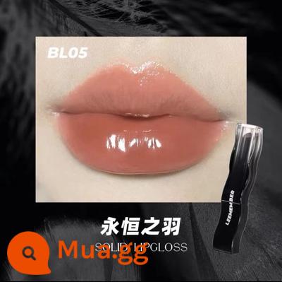 Li Meng Lip Men Black Feather Son môi Nữ Son bóng Gương Dưỡng ẩm Dưỡng ẩm Thu Đông Thích hợp cho Thương hiệu Tương đương Sinh viên Màu nude - BL05#Lông vĩnh cửu