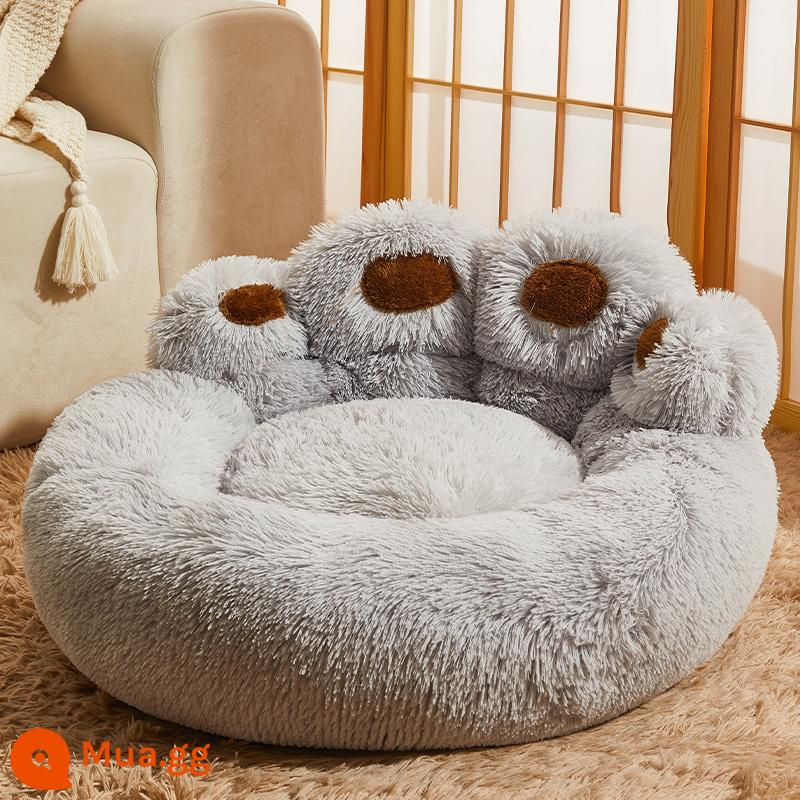 Chó Cũi Mùa Đông Ấm Áp Vừa Và Nhỏ Giường Cho Chó Corgi Bông Thảm Ngủ Sofa Mèo Tổ Bốn Mùa Đa Năng Thú Cưng Sản Phẩm - Màu xám sang trọng ấm áp mùa đông