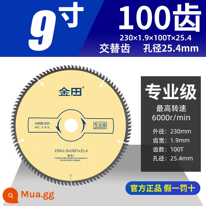 Tấm gỗ siêu mỏng cấp chuyên nghiệp Jintian Thang 79 inch răng phẳng bảng không sơn lưỡi cưa chế biến gỗ đặc biệt lưỡi cưa máy cắt tròn - Cấp chuyên nghiệp 230x1.9x100 răngx25.4