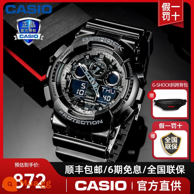 Đồng hồ CASIO nam vàng đen gshock chính hãng trái tim bóng tối Ngộ Không giới hạn nam thần biển GA110GB - 5.GA-100CF-1APR đi kèm ba lô đeo chéo G-SHOCK