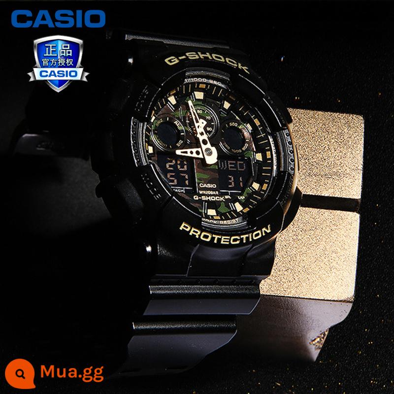 Chuyên gia phá bom CASIO cùng đồng hồ chiến binh đen đồng hồ nam điện tử xu hướng gshock GA-100CF-1APR - GA-100CF-1A9PR