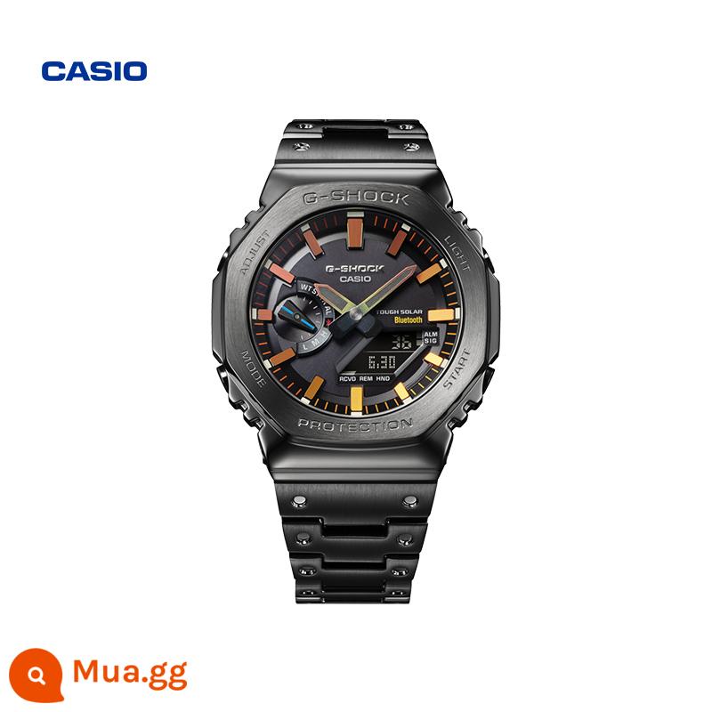 Đồng hồ CASIO nam nhỏ vàng nugget bạc nugget chính hãng vàng gạch kỷ niệm 35 năm kim loại vuông nhỏ GMW-B5000 - [Hachioji Màu Đen Đầy Màu Sắc]GM-B2100BPC-1APRT Mẫu Hộp Quà Tặng Giới Hạn