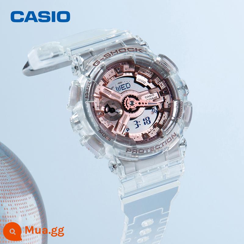 Đồng hồ CASIO nữ ice dẻo trong suốt thể thao babyg sông băng chống nước gshock trái tim đại dương nữ mùa hè - GMA-S110SR-7APR