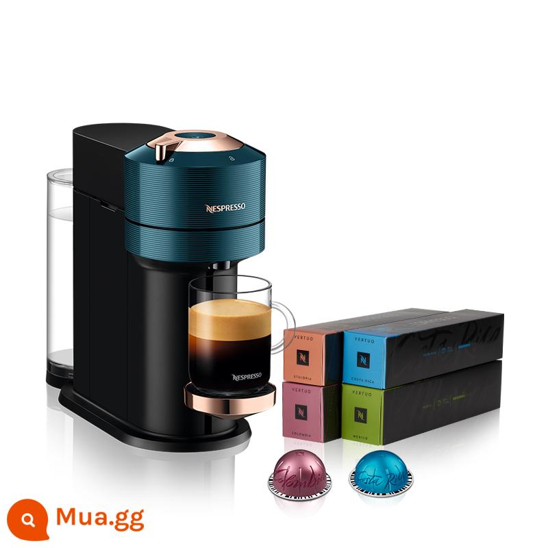 Bộ máy pha cà phê viên nén tự động NESPRESSO Vertuo Next chứa 40 viên nén do Masters sản xuất - lục lam