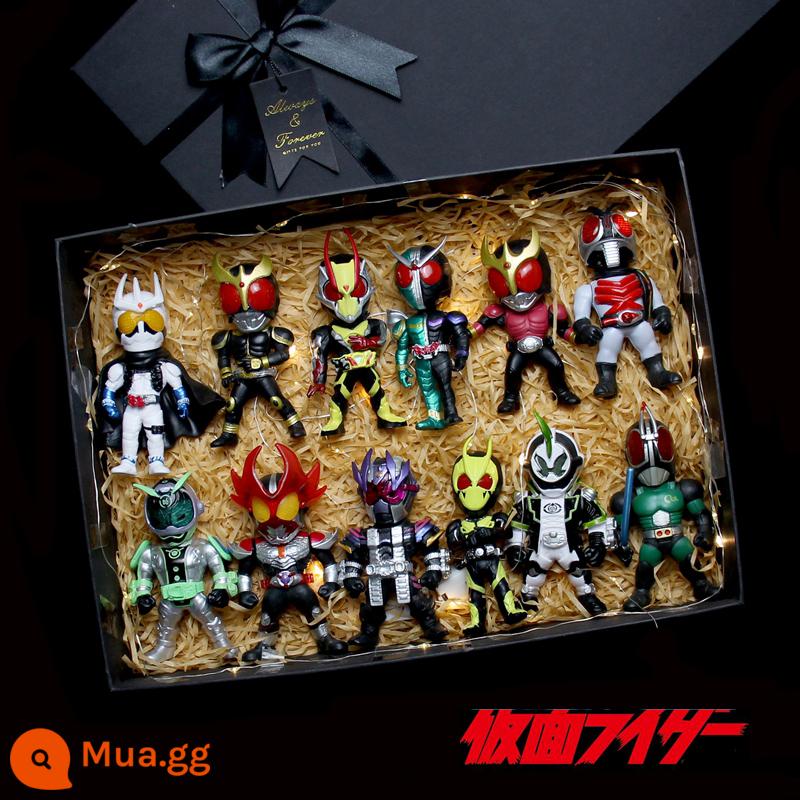 Q Phiên Bản Kamen Rider Dung Nham Rồng Qiaoye Thỏ Xe Tăng Đeo Mặt Nạ Siêu Nhân Làm Bằng Tay Mô Hình Bánh Trang Trí Xe Hơi - (Thế hệ thứ nhất và thứ hai) Hình Kamen Rider, tổng cộng 12 loại