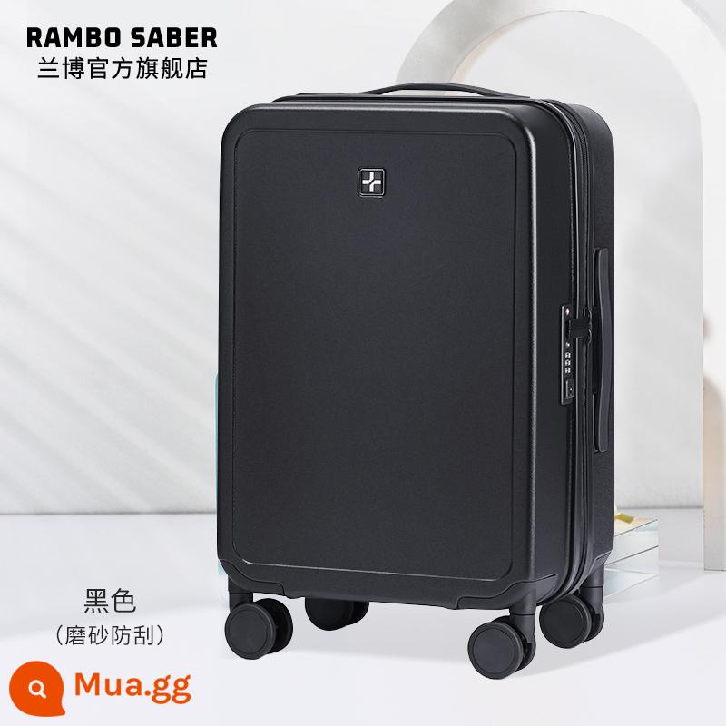 Nhật Bản RAMBO Vali Nữ Thời Trang Nam Xe Đẩy Ốp Lưng Đa Năng Bánh Xe Tắt Tiếng 20 Inch Lên Máy Bay Mật Khẩu Hộp - đen