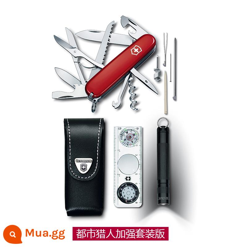 Victorinox Quân Đội Thụy Sĩ Dao Urban Hunter 91Mm Thụy Sĩ Dao Đa Năng Thụy Sĩ Trung Sĩ Dao Gấp Dao Thụy Sĩ - màu đỏ