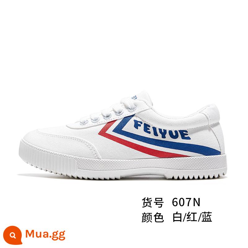 Feiyue/feiyue mới màu trắng phiên bản thứ ba giày thể thao giày vải giày trắng nam nữ giày đôi - 607 đỏ xanh trắng