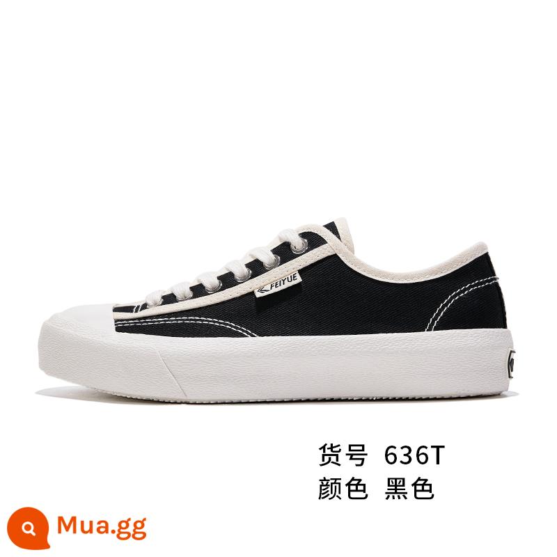 Feiyue/Leap Giày Nam Giày Mùa Thu Đông 2022 Mới Đơn Giản Tất Cả Trận Đấu Retro Nhật Bản Giày Nữ 636 - 636 màu đen