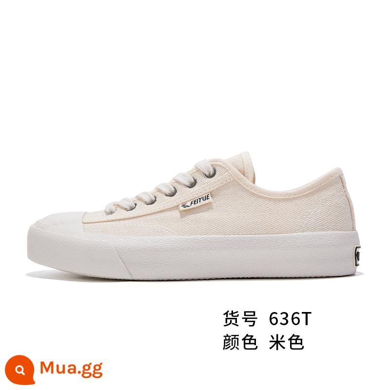 Feiyue/Leap Giày Nam Giày Mùa Thu Đông 2022 Mới Đơn Giản Tất Cả Trận Đấu Retro Nhật Bản Giày Nữ 636 - 636 màu be