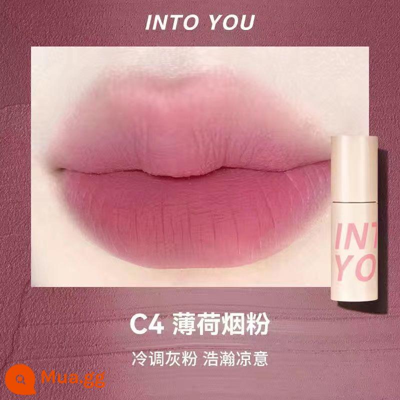 INTO YOU air lip bùn mỏng matte mềm sương nhung son môi men w6 làm trắng sinh viên vàoyouw1 - C4