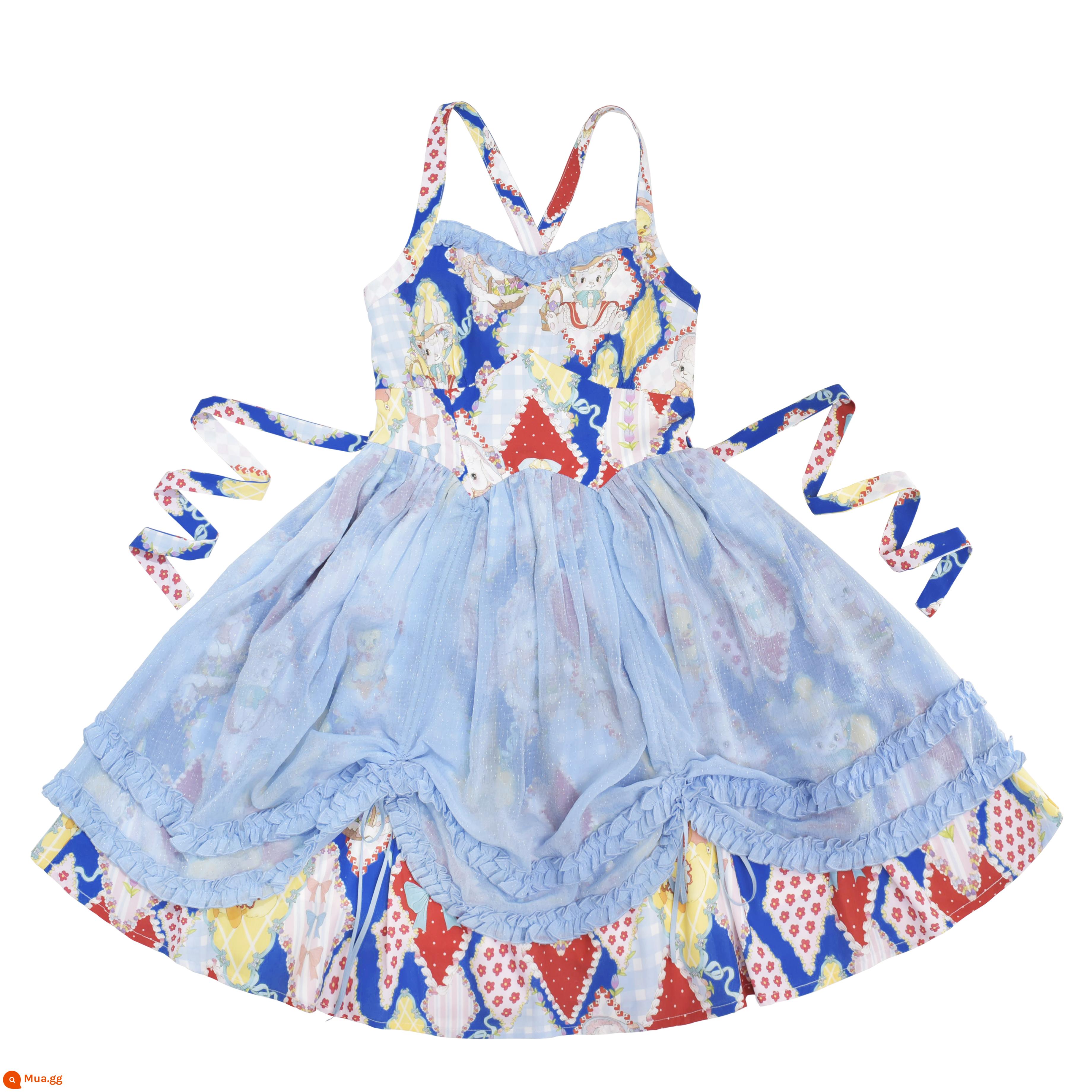 Southern Cross Original [Showa Kaleidoscope] Dress OP SK Khoản thanh toán cuối cùng có thể được chi tiêu - JSK màu xanh