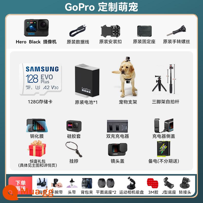 Flagship Store GoPro11/10 Camera Thể Thao Chống Nước Chống Rung Cưỡi Video Trực Tiếp Trượt Tuyết Selfie Cực Chó 9 - GoPro tư vấn bộ đồ thú cưng dễ thương tùy chỉnh giảm giá 2 pin