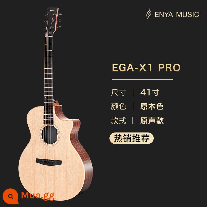 Enya Enya X1pro veneer dân gian guitar mới bắt đầu 36/41 inch bé gái bé trai du lịch trẻ em đích thực - Góc sứt mẻ 41 inch - màu gỗ [hot sale]