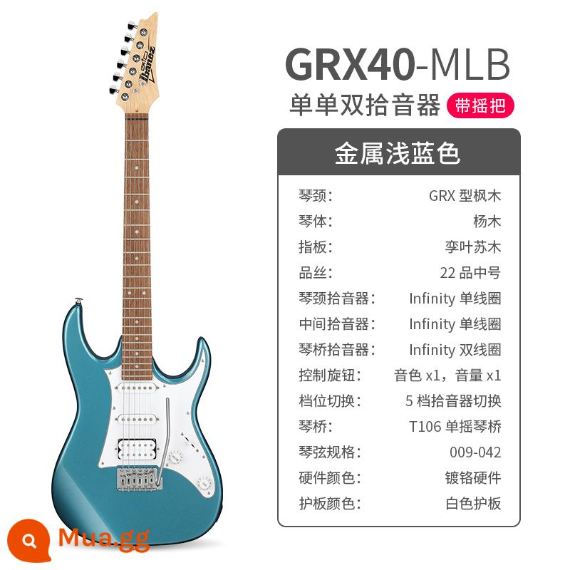 Ibanez Ibanna đàn guitar điện grx40 azes40 31 GRG lắc đơn cho người mới bắt đầu mục nâng cao - GRX40 ánh kim màu xanh nhạt (đơn đơn đôi/lắc đơn)