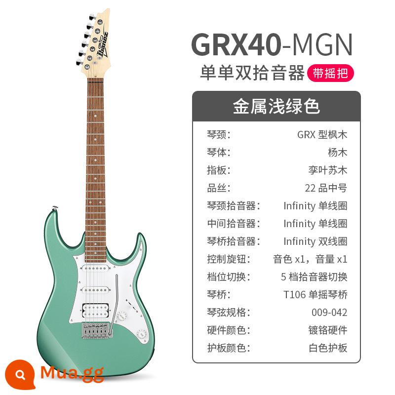 Ibanez Ibanna đàn guitar điện grx40 azes40 31 GRG lắc đơn cho người mới bắt đầu mục nâng cao - GRX40 ánh kim màu xanh lá cây (lắc đơn đôi/lắc đơn)