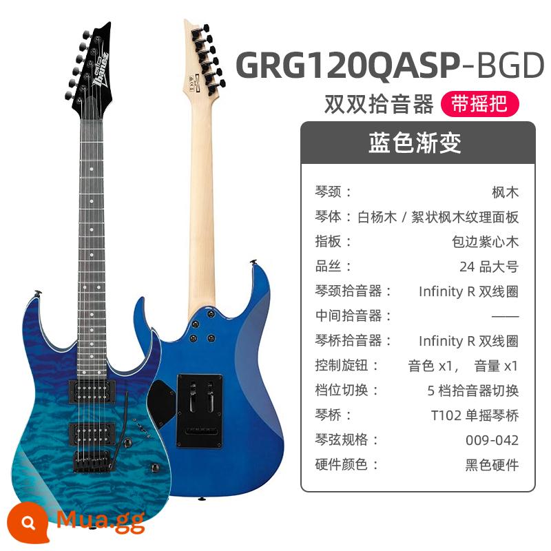 Ibanez Ibanna đàn guitar điện grx40 azes40 31 GRG lắc đơn cho người mới bắt đầu mục nâng cao - Độ dốc màu xanh lam GRG120QASP (gấp đôi)