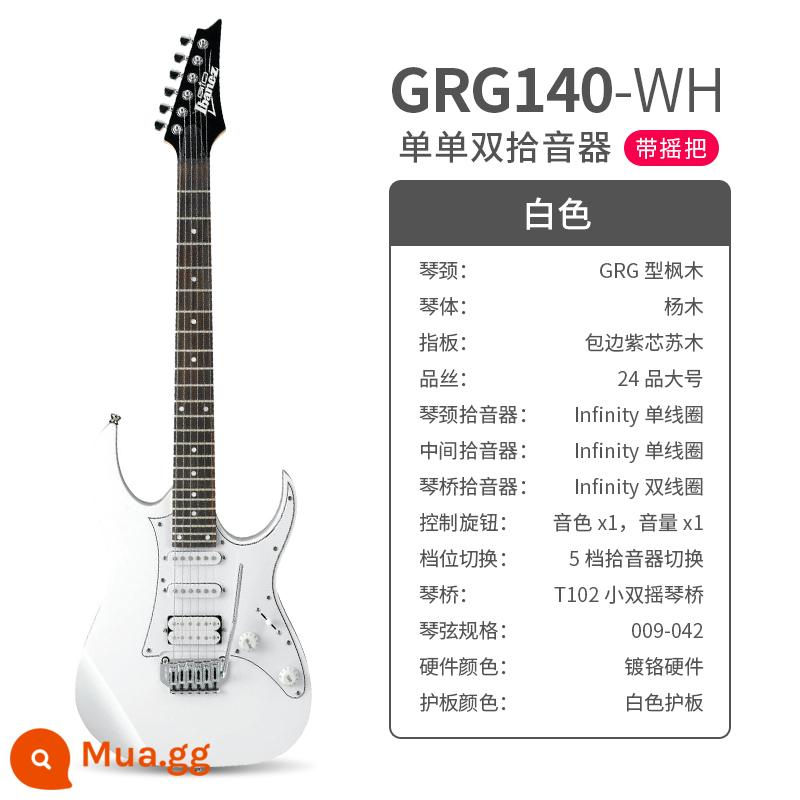 Ibanez Ibanna đàn guitar điện grx40 azes40 31 GRG lắc đơn cho người mới bắt đầu mục nâng cao - GRG140 màu trắng (đơn/đôi/đôi nhỏ)