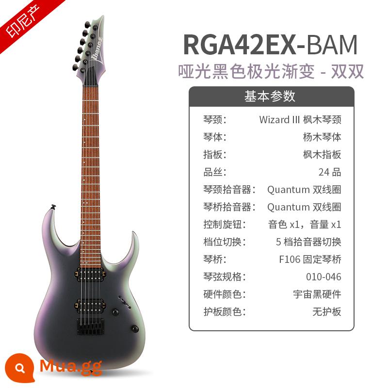 Ibanez Ibanna đàn guitar điện grx40 azes40 31 GRG lắc đơn cho người mới bắt đầu mục nâng cao - RGA42EX độ dốc cực quang màu đen mờ (gấp đôi)