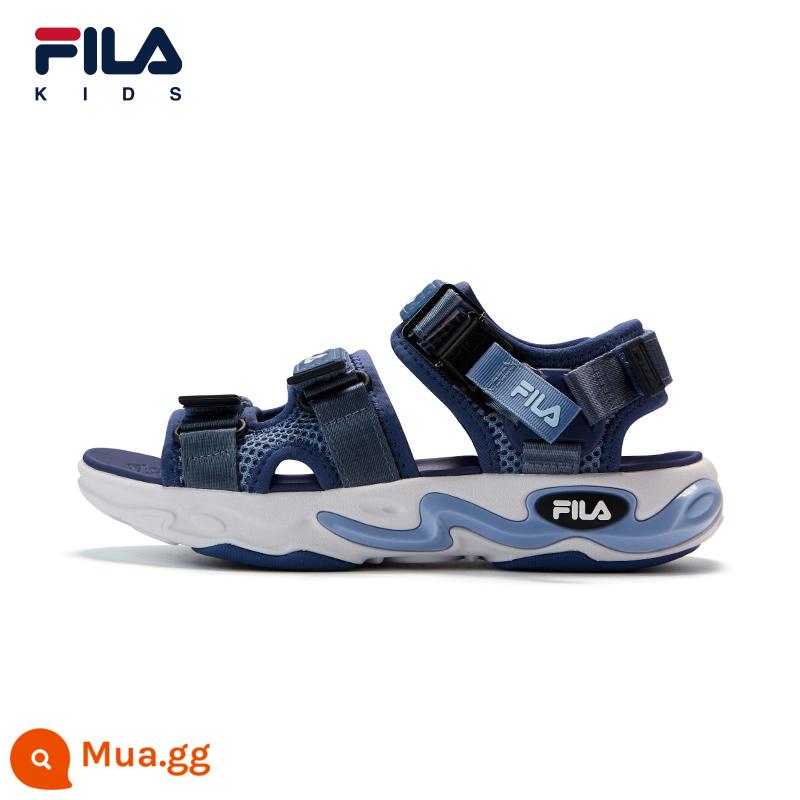 Giày trẻ em FILAFila Giày sandal nghệ sĩ trẻ em mùa hè 2023 giày đi biển đế mềm kháng khuẩn mới cho bé trai và bé gái - [Big Kids] Màu xanh vĩnh cửu/Fila trắng-PBW