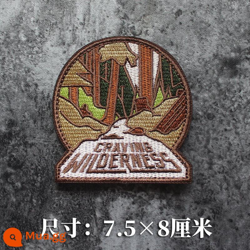 Thêu Velcro Scenic Morale Patch Phiêu lưu ngoài trời Cắm trại Traveller Keo Armband Morale Patch - khao khát nơi hoang dã